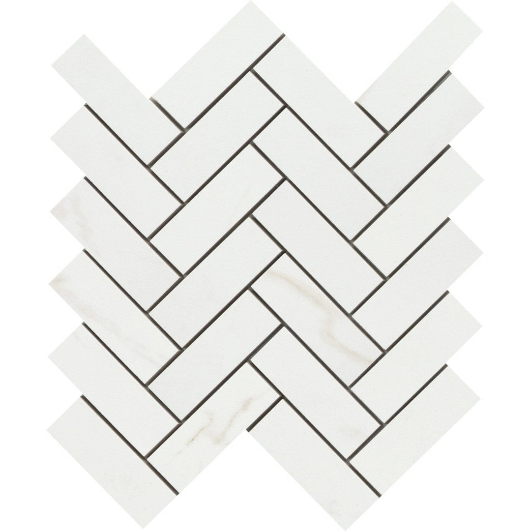 Emser Tile 8" x 9" Contessa Matte 1x3" Herringbone Porcelain Mosaic