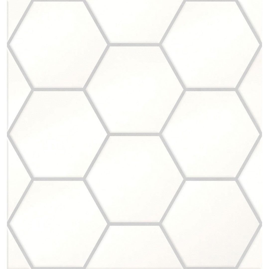 Emser 10" x 13" Times Square Polished 4" Hexagon Porcelain Mosaic