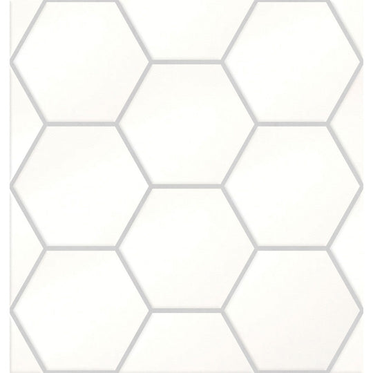 Emser 10" x 13" Times Square Polished 4" Hexagon Porcelain Mosaic