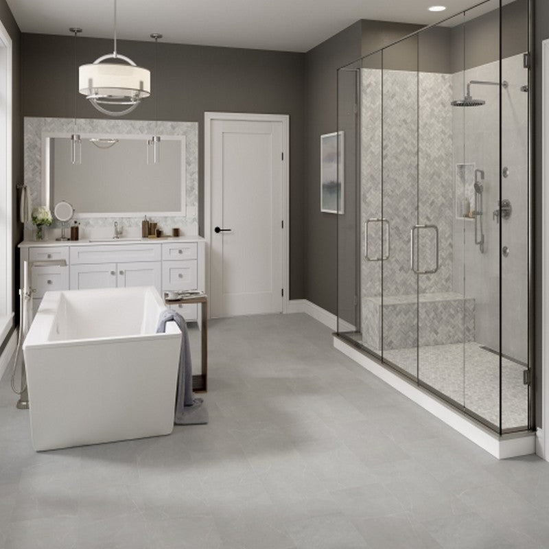 Emser-14-x-20-Link-Honed-2x3-Herringbone-Marble-Mosaic-White