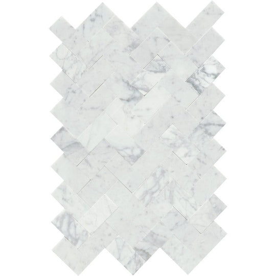 Emser 14" x 20" Link Honed 2x3" Herringbone Marble Mosaic