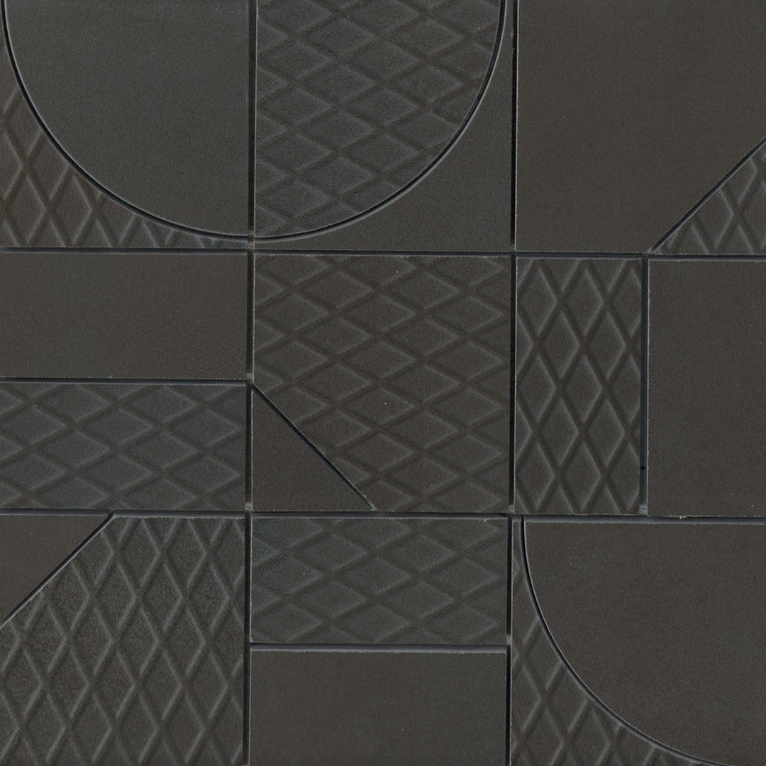 Emser Ironworx 12" x 12" Porcelain Matte Geometric Mosaic