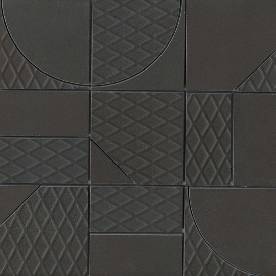 Emser Ironworx 12" x 12" Porcelain Matte Geometric Mosaic