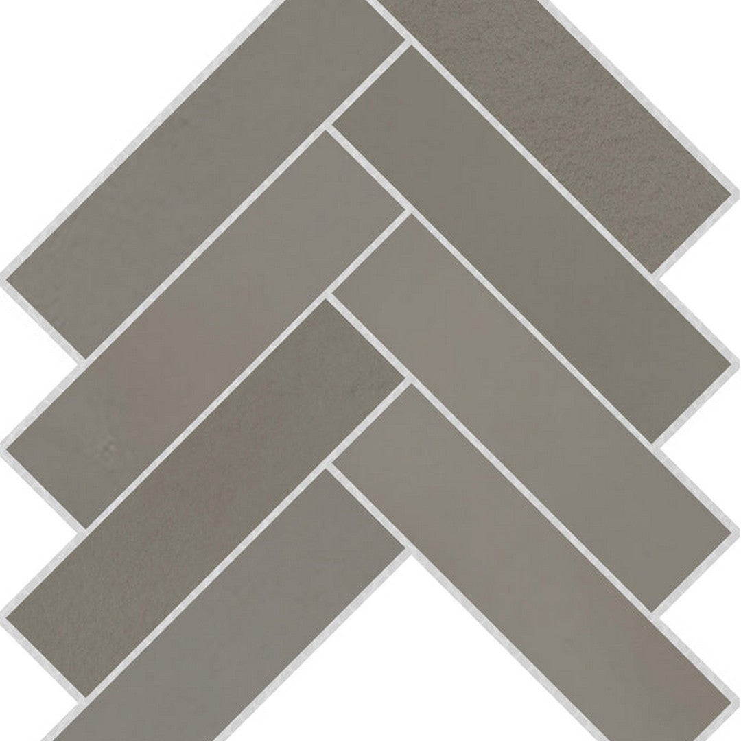 Emser Ironworx 17" x 17" Porcelain Matte Herringbone Mosaic