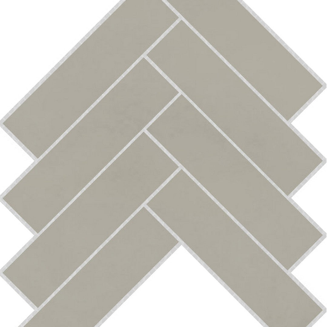 Emser Ironworx 17" x 17" Porcelain Matte Herringbone Mosaic