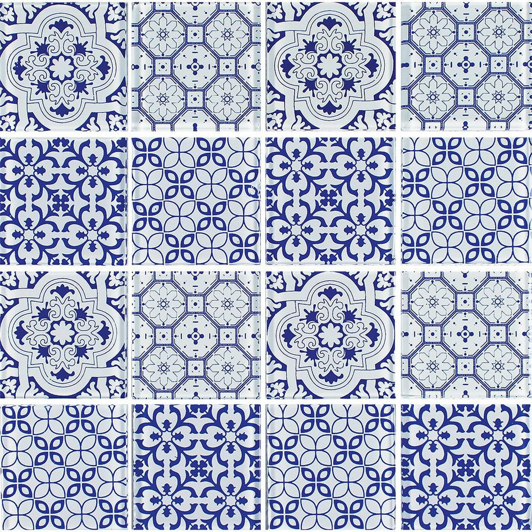 Tesoro 12" x 12" Patchwork Glass 3" Mosaic