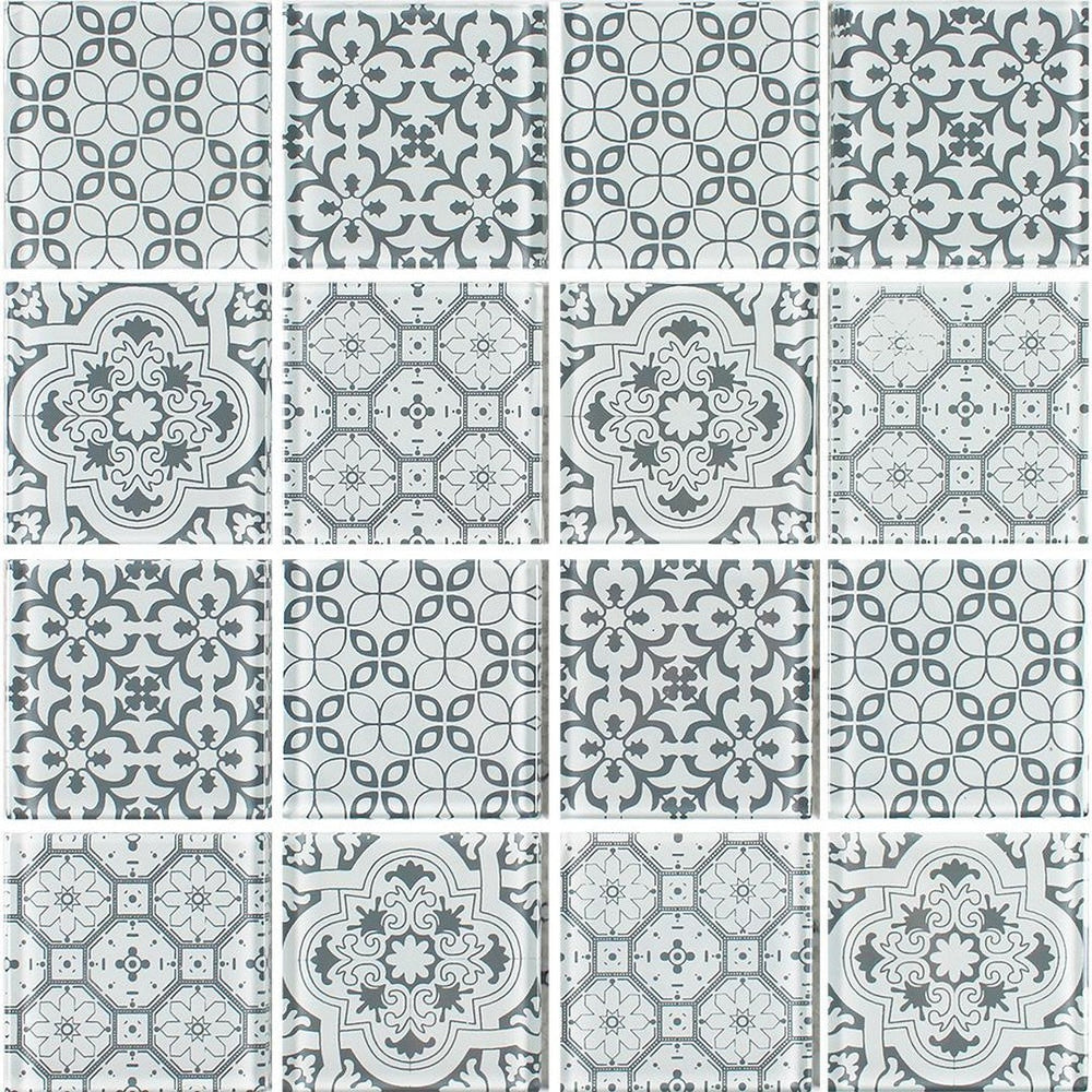 Tesoro 12" x 12" Patchwork Glass 3" Mosaic