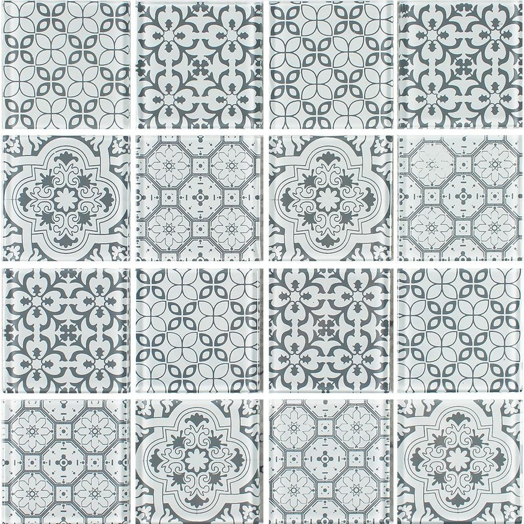 Tesoro 12" x 12" Patchwork Glass 3" Mosaic