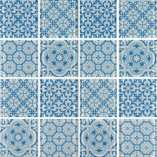 Tesoro 12" x 12" Patchwork Glass 3" Mosaic