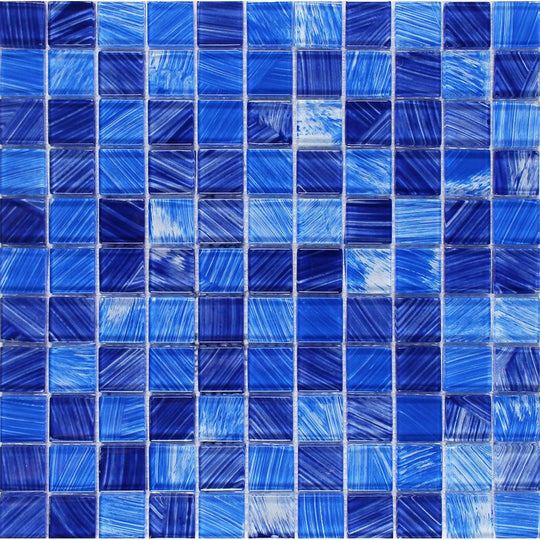 Tesoro 11.5" x 11.5" Watercolors Glass 1" Mosaic