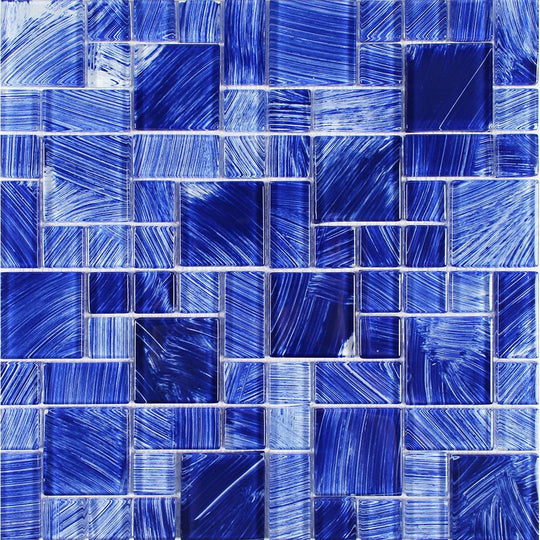 Tesoro 11.75" x 11.75" Watercolors Random Glass Mosaic