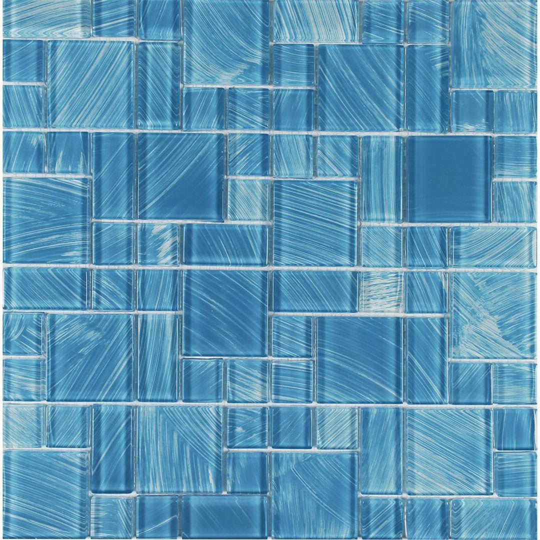 Tesoro 11.75" x 11.75" Watercolors Random Glass Mosaic