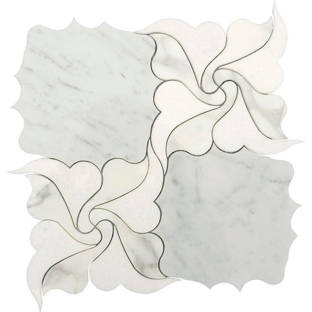 MiR Waterjet 10.2" x 10.2" Natural Stone Mosaic Polished