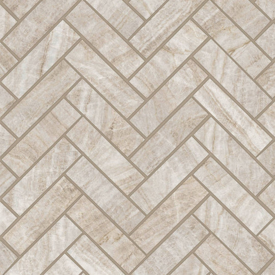 Bedrosians Magnifica Era Luxury 12" x 12" Satin Porcelain 1x4" Herringbone Mosaic