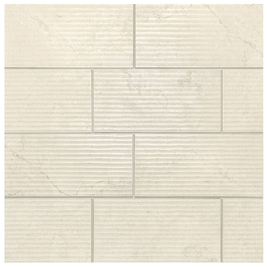 Bedrosians Lunaris 12" x 24" Matte Porcelain Deco Fluted Wall Tile