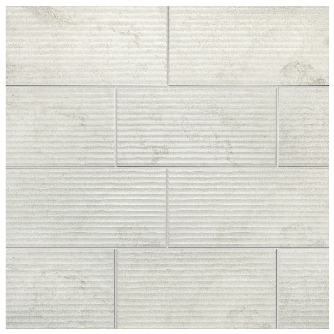 Bedrosians Lunaris 12" x 24" Matte Porcelain Deco Fluted Wall Tile