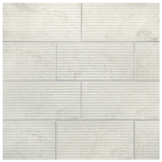 Bedrosians Lunaris 12" x 24" Matte Porcelain Deco Fluted Wall Tile