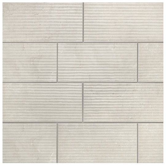 Bedrosians Lunaris 12" x 24" Matte Porcelain Deco Fluted Wall Tile
