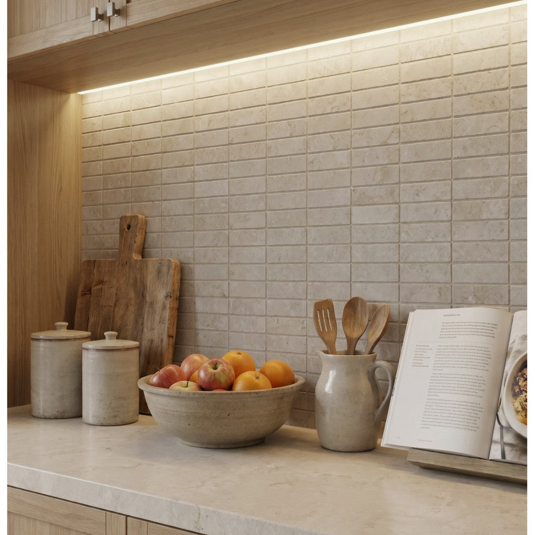 Bedrosians-Lunaris-12-x-12-Matte-Porcelain-1x4-Mesh-Mosaic-Taupe