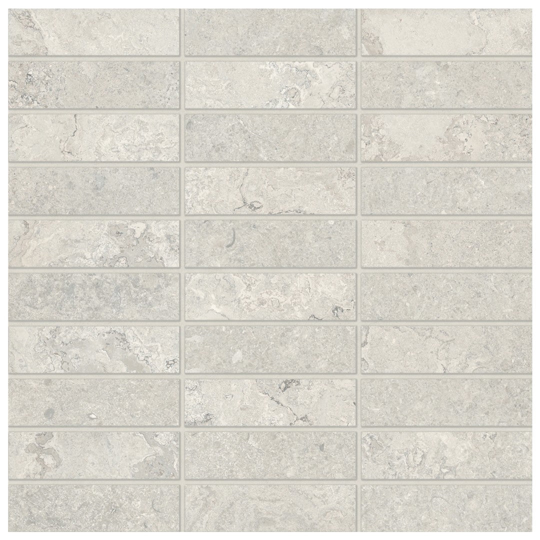 Bedrosians Lunaris 12" x 12" Matte Porcelain 1x4" Mesh Mosaic