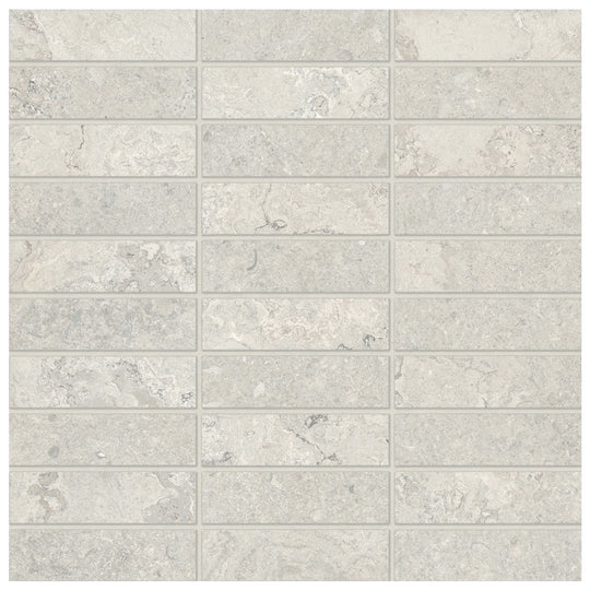 Bedrosians Lunaris 12" x 12" Matte Porcelain 1x4" Mesh Mosaic