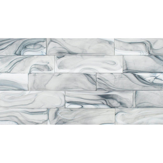 Tesoro 3" x 12" Clouds 2.0 - Glass Wall Tile