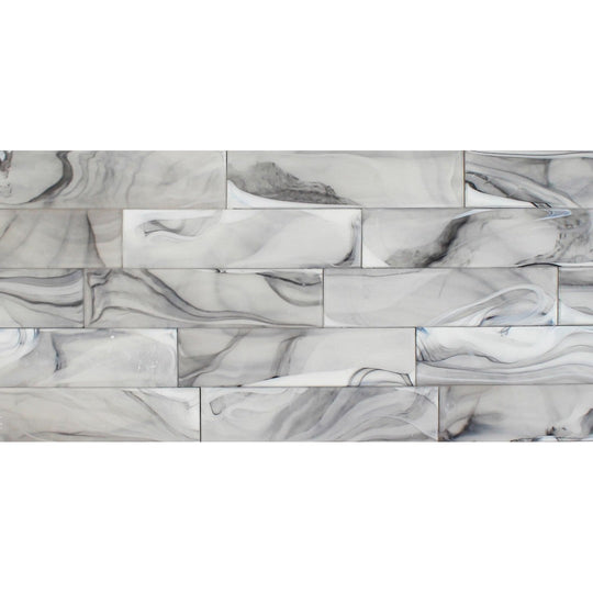 Tesoro 3" x 12" Clouds 2.0 - Glass Wall Tile