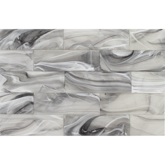 Tesoro 3" x 9" Clouds Glass Wall Tile