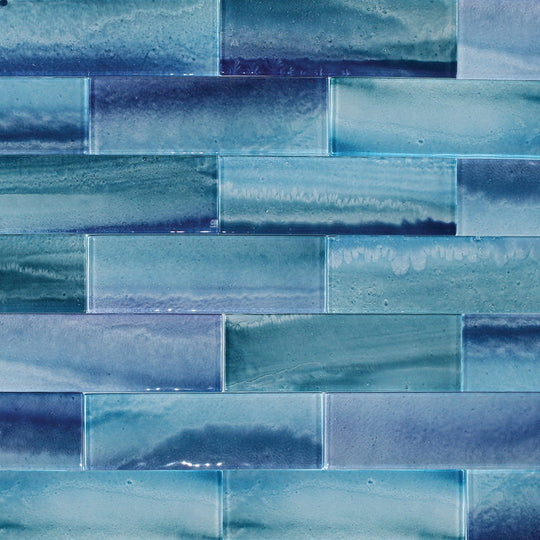 Tesoro 3" x 9" Gemstone Glass Wall Tile