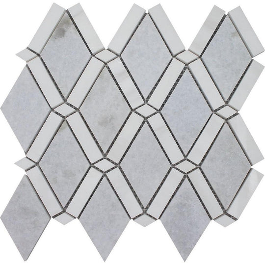 Tesoro 9" x 10" Diamond Band Dot Honed Natural Stone Mosaic