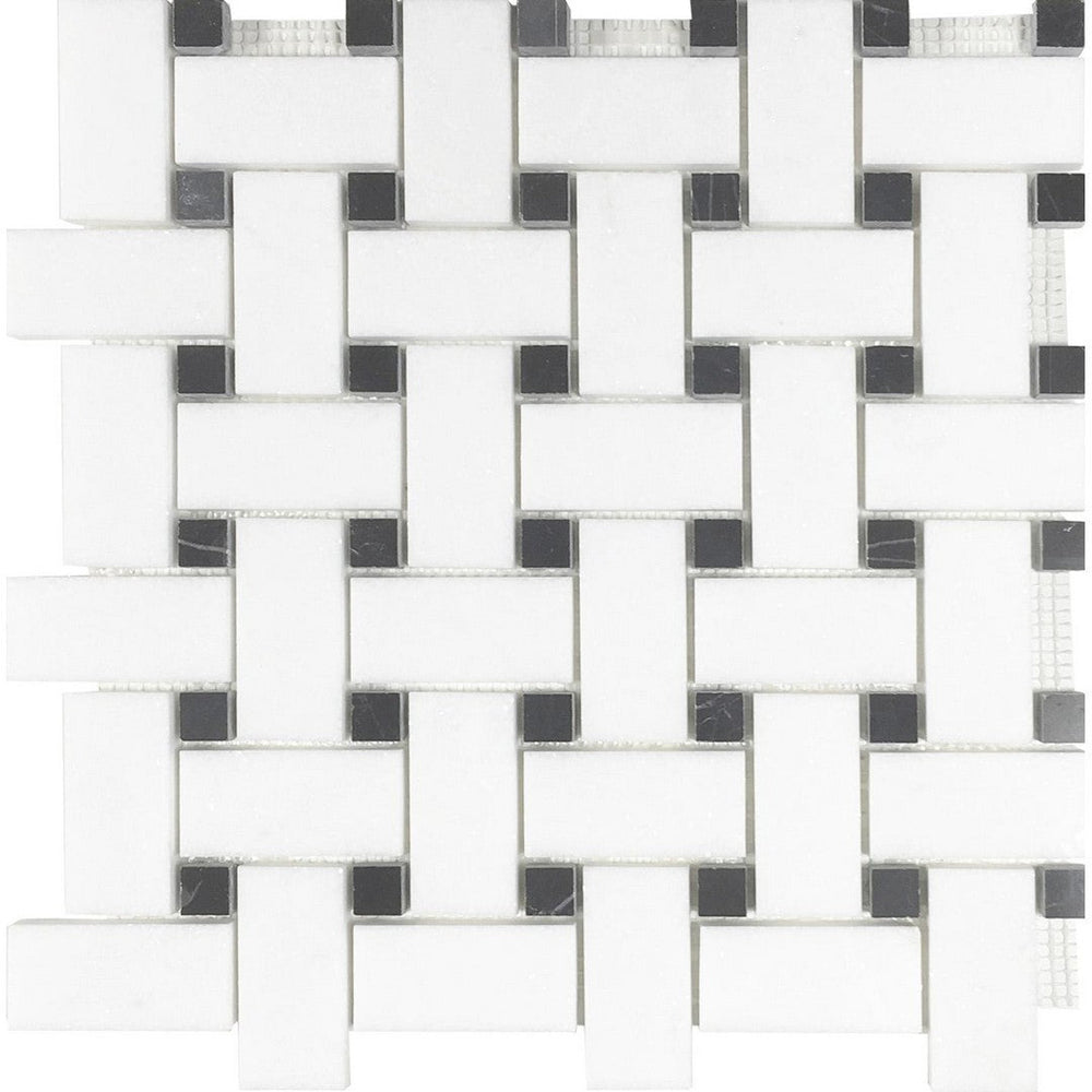 Tesoro 12" x 12" Metropolitan Blends Basketweave Natural Stone Mosaic