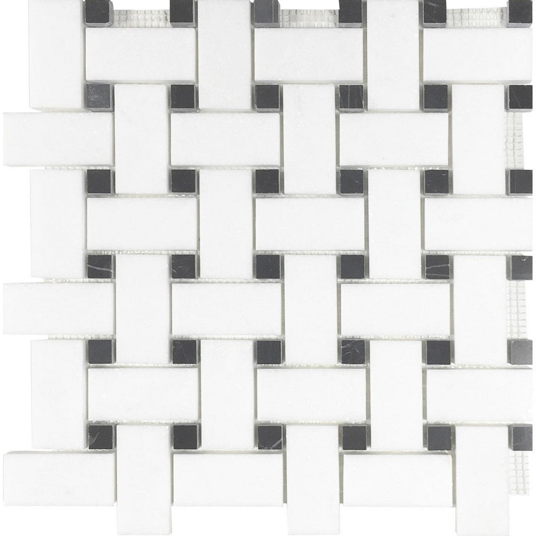 Tesoro 12" x 12" Metropolitan Blends Basketweave Natural Stone Mosaic