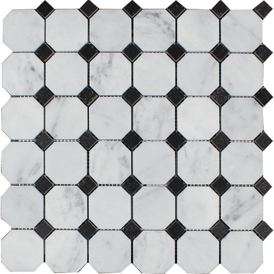 Tesoro 12" x 12" Metropolitan Blends Octagon Natural Stone Mosaic