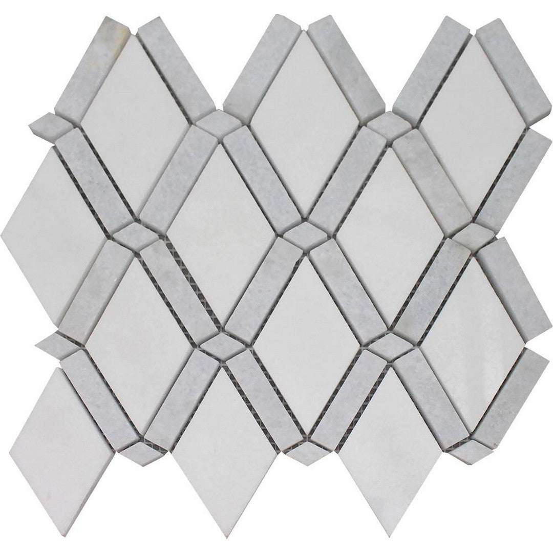Tesoro 9" x 10" Diamond Band Dot Polished Natural Stone Mosaic