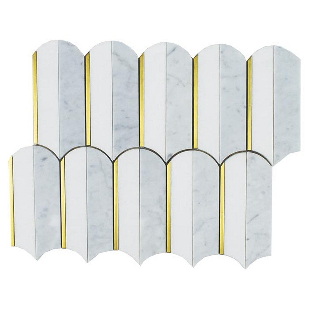 Tesoro 13.25" x 10.25" Showtime Honed Waterjet Natural Stone Mosaic