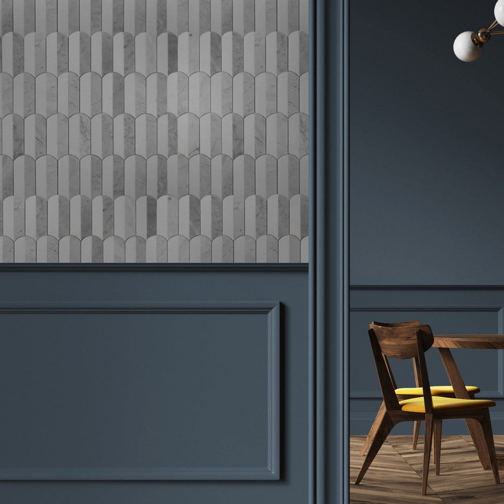 Tesoro-13.25-x-10.25-Showtime-Honed-Waterjet-Natural-Stone-Mosaic-Thassos-Carrara