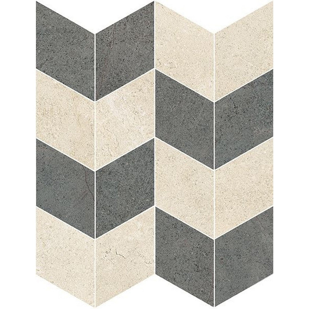 Florida Tile 12" x 12" Lost River Rectified Chevron Matte Porcelain 3" Mosaic