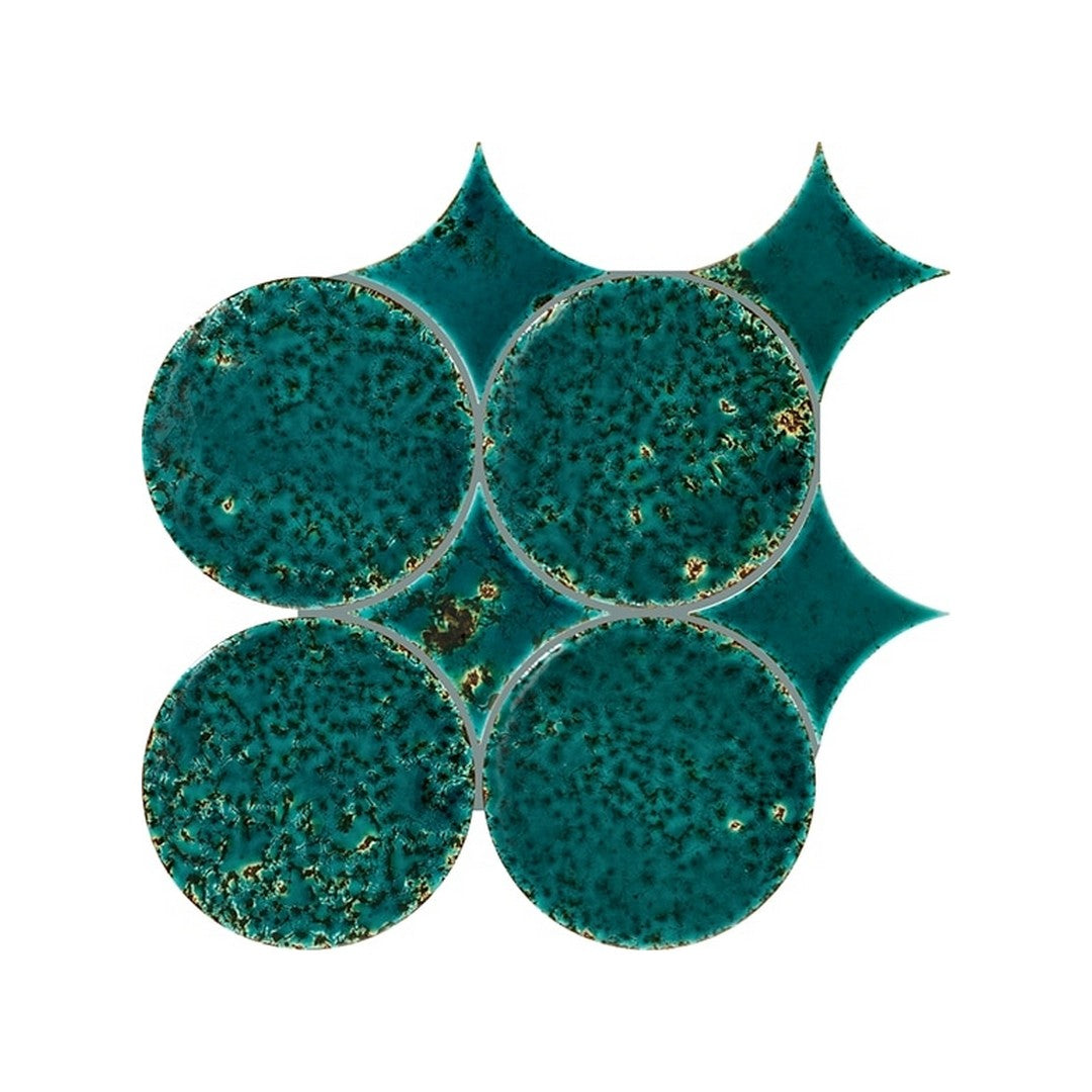 Daltile-Fyre-5-x-6-Glossy-Ceramic-Spike-Circle-Wall-Tile-Emerald-Green