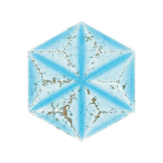 Daltile-Fyre-7-x-7-Glossy-Ceramic-3D-Hexagon-Wall-Tile-Aquamarine-Blue