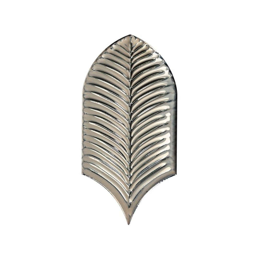 Daltile-Fyre-4-x-8-Glossy-Ceramic-Leaf-Wall-Tile-Platinum-Gray