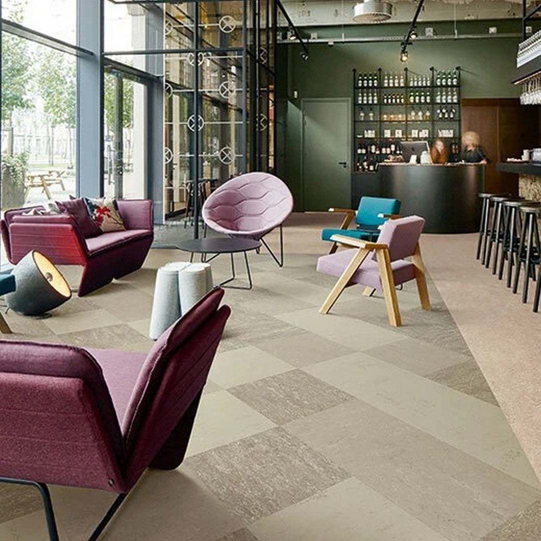 Forbo 9.8" x 9.8" Marmoleum Modular Shade Smooth Vinyl Tile