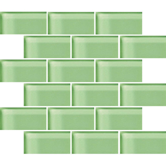 Crossville 12" x 12" Glass Blox Glass 2x4" Brick Mosaic
