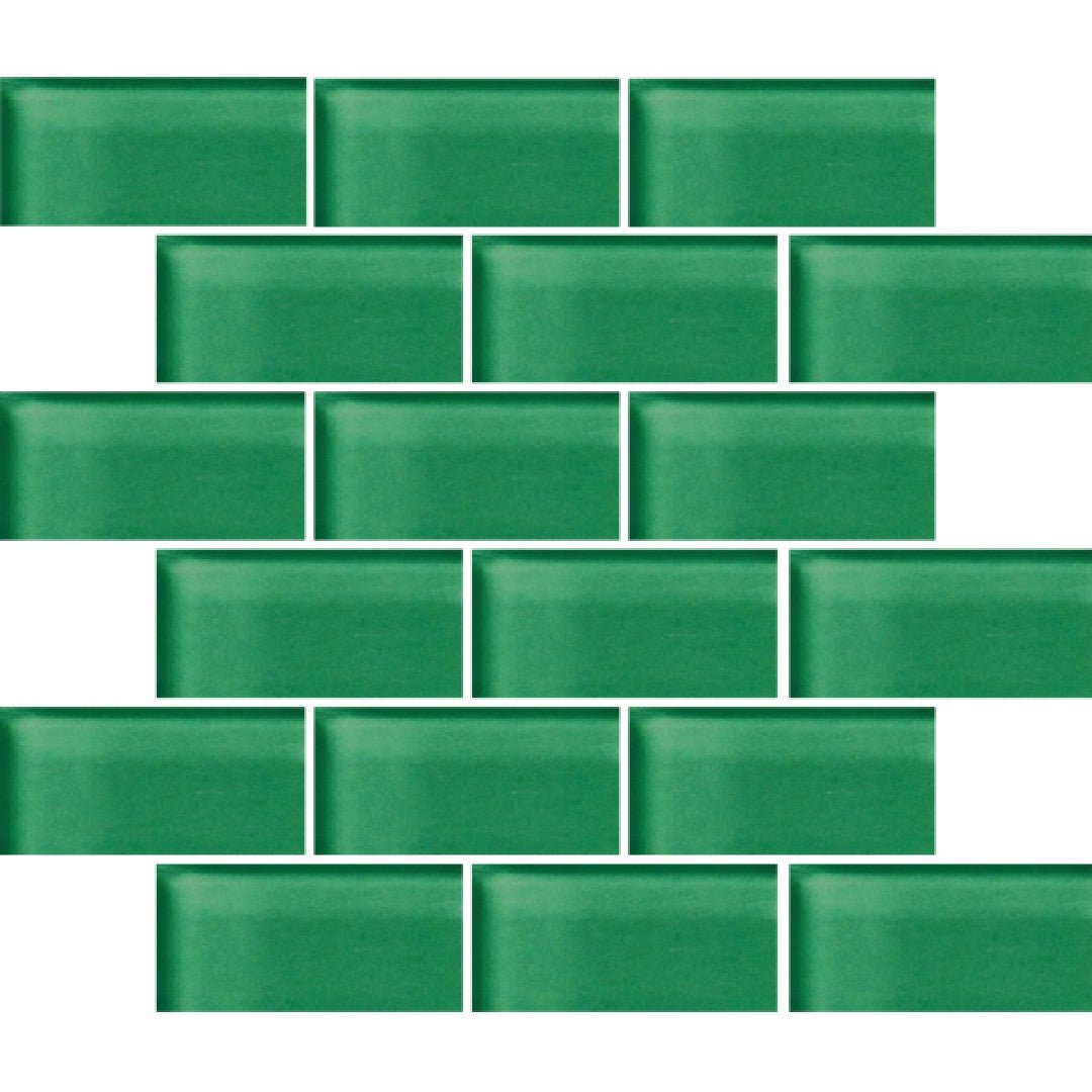 Crossville 12" x 12" Glass Blox Glass 2x4" Brick Mosaic