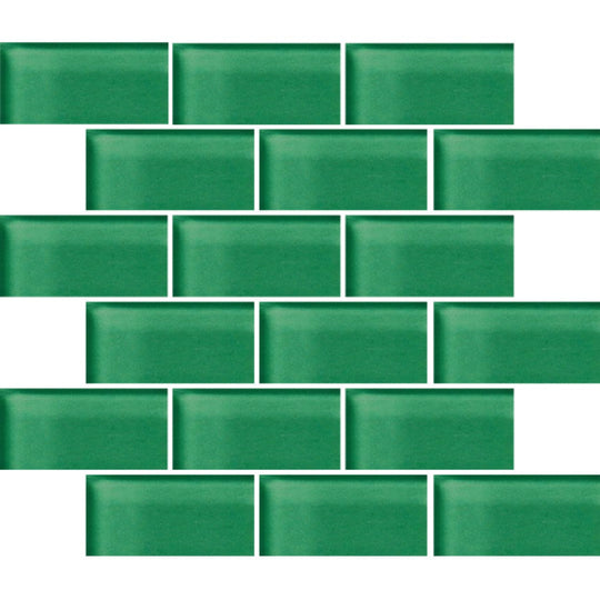 Crossville 12" x 12" Glass Blox Glass 2x4" Brick Mosaic
