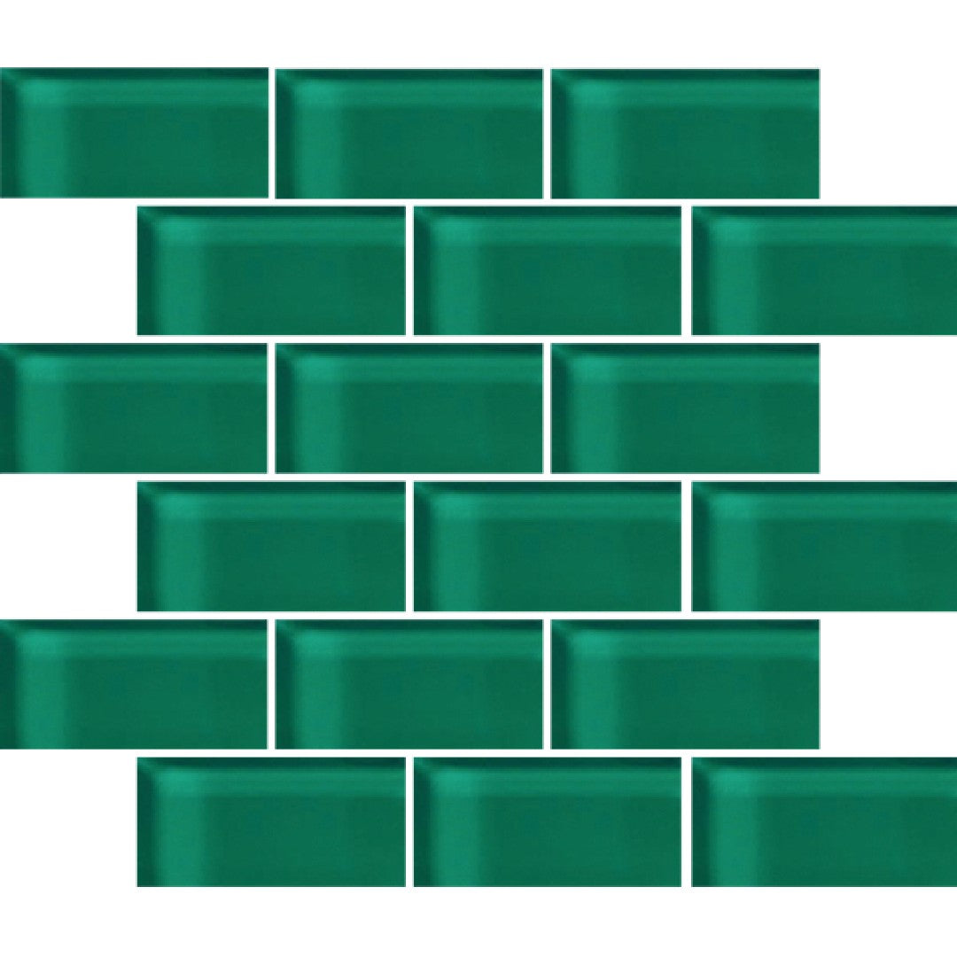 Crossville 12" x 12" Glass Blox Glass 2x4" Brick Mosaic