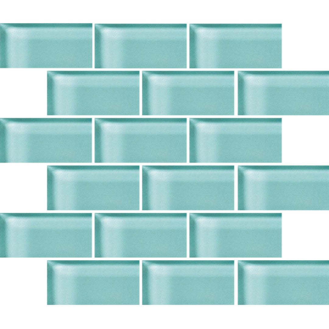 Crossville 12" x 12" Glass Blox Glass 2x4" Brick Mosaic