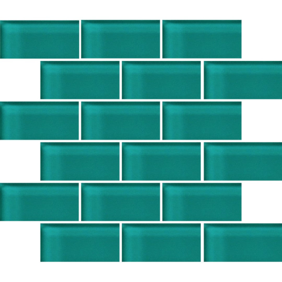 Crossville 12" x 12" Glass Blox Glass 2x4" Brick Mosaic