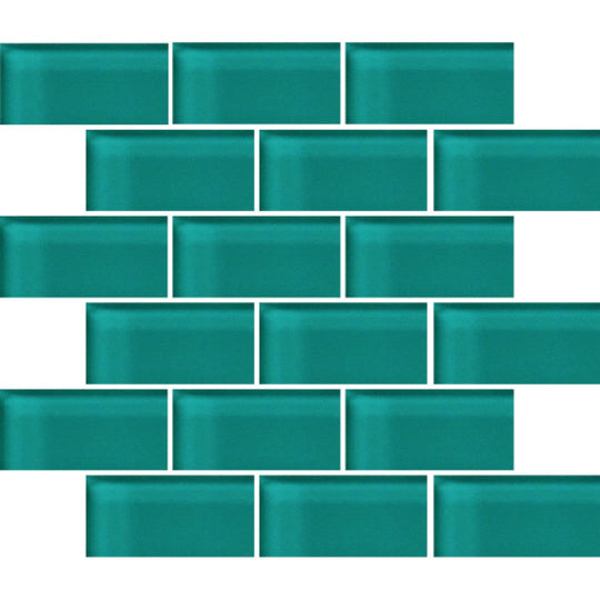 Crossville 12" x 12" Glass Blox Glass 2x4" Brick Mosaic