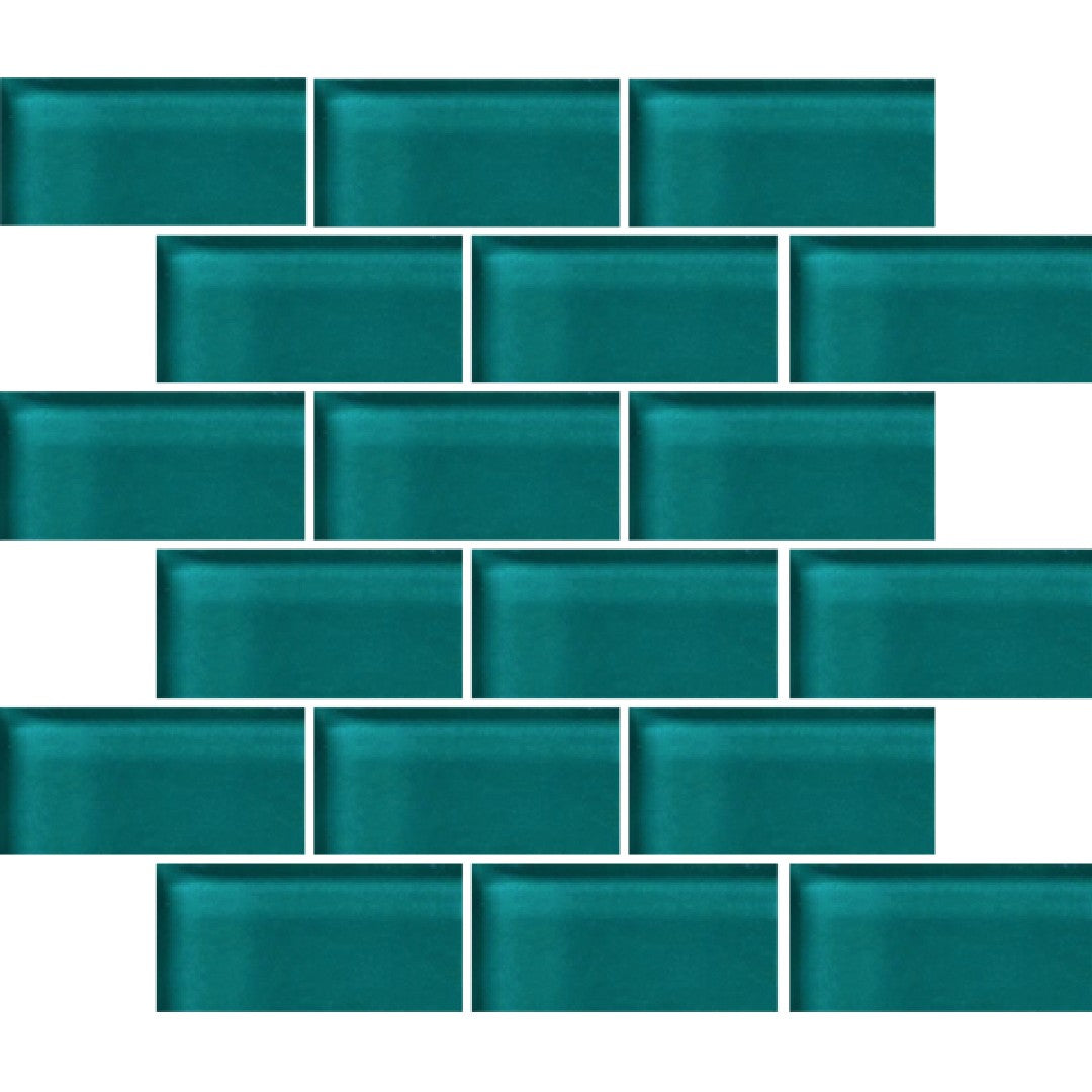 Crossville 12" x 12" Glass Blox Glass 2x4" Brick Mosaic