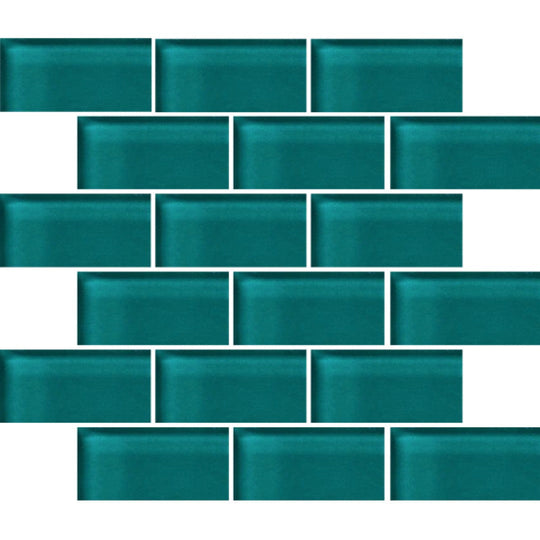 Crossville 12" x 12" Glass Blox Glass 2x4" Brick Mosaic